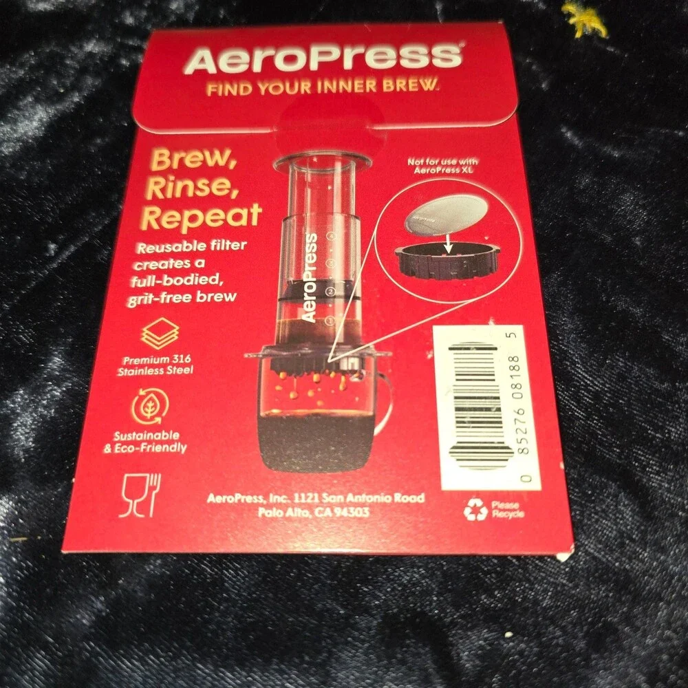 AeroPress OM Reusable Stainless Steel Filter Fine for Standard Original Go